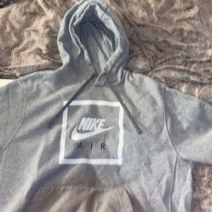 gray nike air hoodie